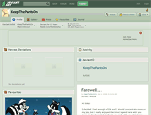Tablet Screenshot of keepthepantson.deviantart.com
