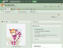 Tablet Screenshot of kyo-sama-club.deviantart.com