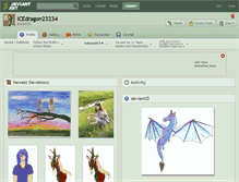 Tablet Screenshot of icedragon23234.deviantart.com