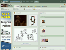 Tablet Screenshot of 9x7.deviantart.com