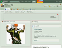 Tablet Screenshot of hichiichi-club.deviantart.com