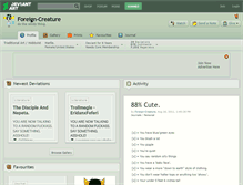 Tablet Screenshot of foreign-creature.deviantart.com