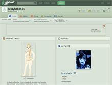 Tablet Screenshot of krazybabe135.deviantart.com