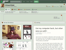 Tablet Screenshot of crimsonviolet.deviantart.com