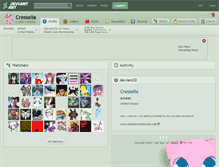 Tablet Screenshot of cresselia.deviantart.com