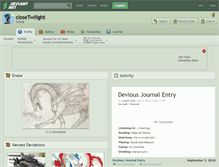 Tablet Screenshot of closetwilight.deviantart.com