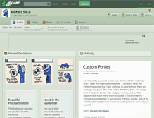 Tablet Screenshot of misterlolrus.deviantart.com