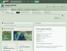 Tablet Screenshot of colonel-caboose.deviantart.com