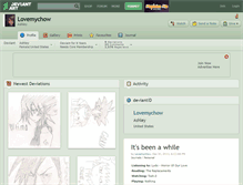 Tablet Screenshot of lovemychow.deviantart.com