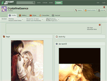 Tablet Screenshot of crystallineessence.deviantart.com