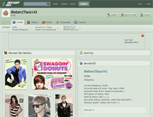 Tablet Screenshot of bieberztiara143.deviantart.com