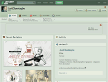 Tablet Screenshot of justelisemaybe.deviantart.com