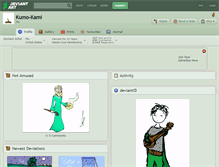 Tablet Screenshot of kumo-kami.deviantart.com