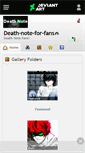 Mobile Screenshot of death-note-for-fans.deviantart.com