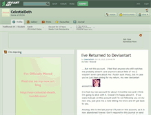 Tablet Screenshot of celestialdeth.deviantart.com