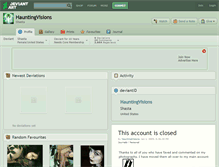 Tablet Screenshot of hauntingvisions.deviantart.com