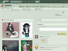 Tablet Screenshot of krittykat.deviantart.com