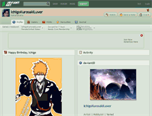 Tablet Screenshot of ichigokurosakiluver.deviantart.com