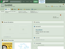 Tablet Screenshot of doombiskit.deviantart.com