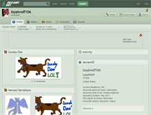 Tablet Screenshot of loyalwolf106.deviantart.com