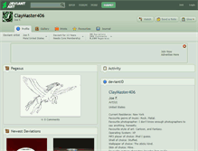 Tablet Screenshot of claymaster406.deviantart.com