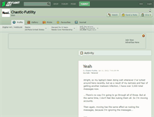 Tablet Screenshot of chaotic-futility.deviantart.com