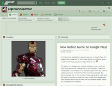 Tablet Screenshot of legendarysuperman.deviantart.com