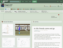 Tablet Screenshot of dragonx347.deviantart.com