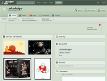 Tablet Screenshot of carlosdesigns.deviantart.com