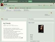 Tablet Screenshot of hl16.deviantart.com