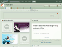 Tablet Screenshot of celestialerror.deviantart.com