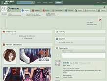 Tablet Screenshot of cimerone.deviantart.com