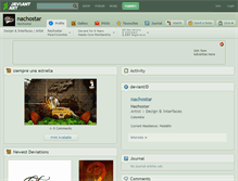 Tablet Screenshot of nachostar.deviantart.com