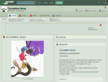 Tablet Screenshot of cocoamoo-vamp.deviantart.com