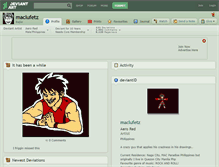 Tablet Screenshot of maclufetz.deviantart.com