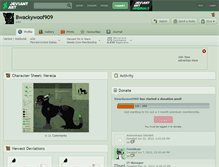 Tablet Screenshot of bwackywoof909.deviantart.com