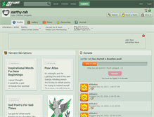 Tablet Screenshot of earthy-rah.deviantart.com