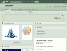 Tablet Screenshot of chakrawear.deviantart.com