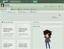 Tablet Screenshot of crysvic.deviantart.com