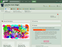 Tablet Screenshot of luna-the-moon-dragon.deviantart.com