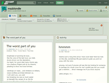 Tablet Screenshot of mazblondie.deviantart.com