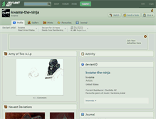 Tablet Screenshot of kwame-the-ninja.deviantart.com