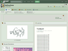 Tablet Screenshot of noponyzone.deviantart.com