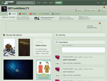 Tablet Screenshot of defyxxnormality.deviantart.com