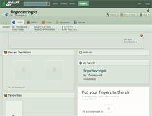 Tablet Screenshot of fingerdancingplz.deviantart.com