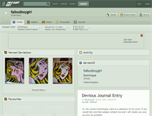 Tablet Screenshot of falloutboygirl.deviantart.com