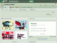 Tablet Screenshot of cynderlovesnero.deviantart.com