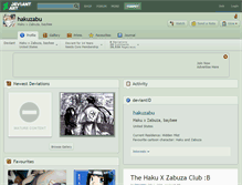 Tablet Screenshot of hakuzabu.deviantart.com