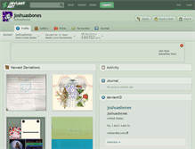 Tablet Screenshot of joshuasbones.deviantart.com