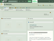 Tablet Screenshot of mr-mushroom.deviantart.com